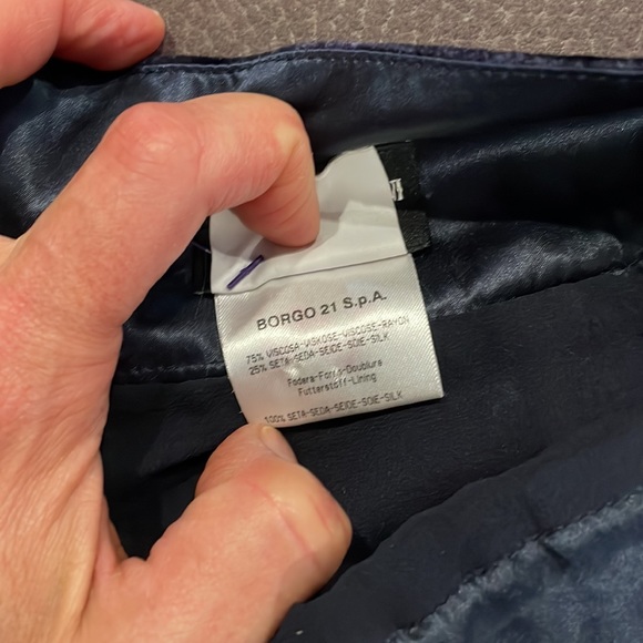 GIORGIO ARMANI Navy Blue Velvet Skirt Size 42 (European) (6 US) - Picture 5 of 7